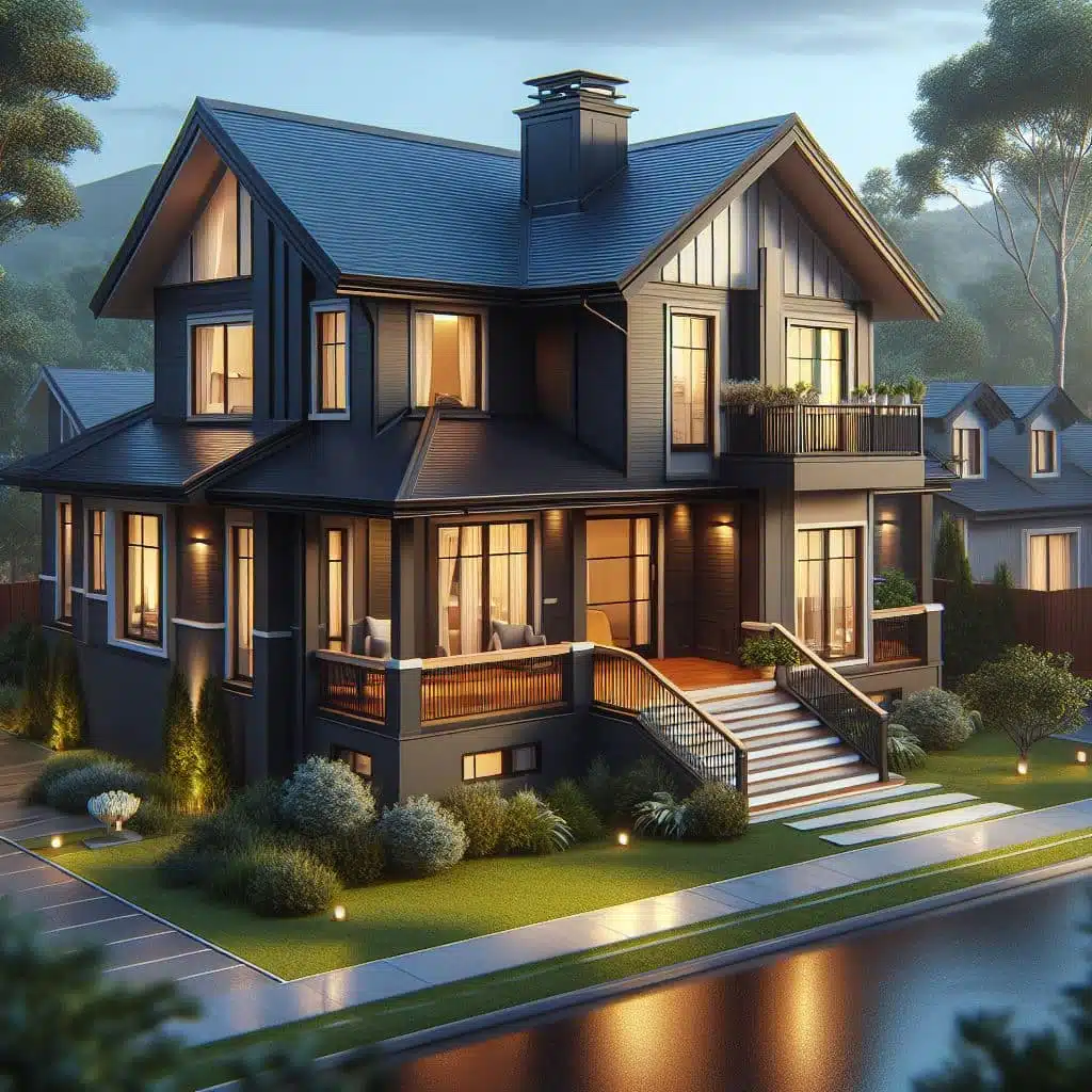 dark exterior paint colours